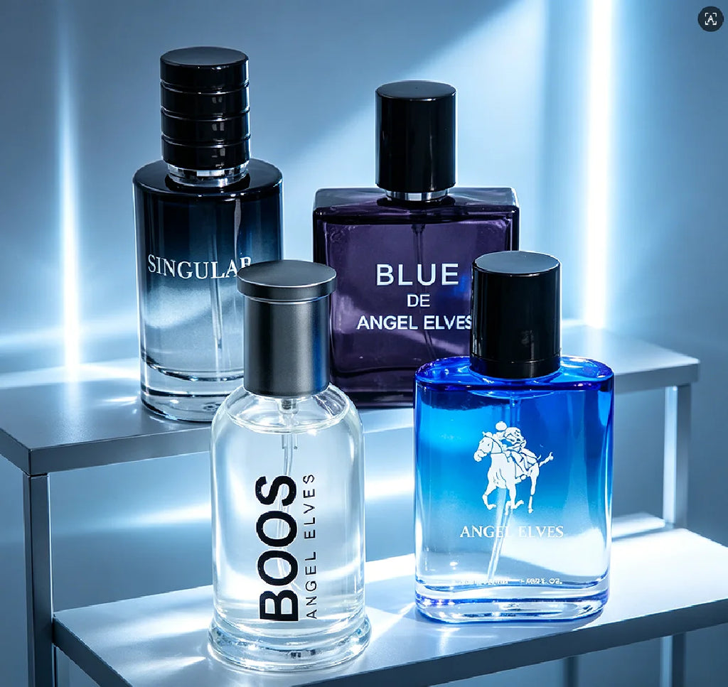 Veltora 4-piece luxury men cologne gift set with 4 x 30ml vanilla and cologne scented pheromone perfumes, long-lasting fragrance.
