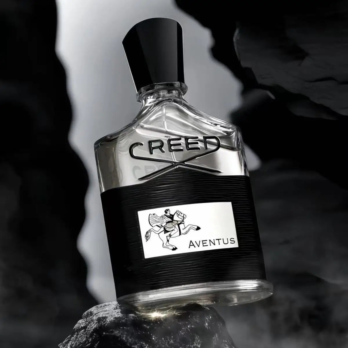 Veltora Creed Aventus Eau De Parfum 120ml with fruity woody scent, long-lasting men's perfume bottle with sleek design.