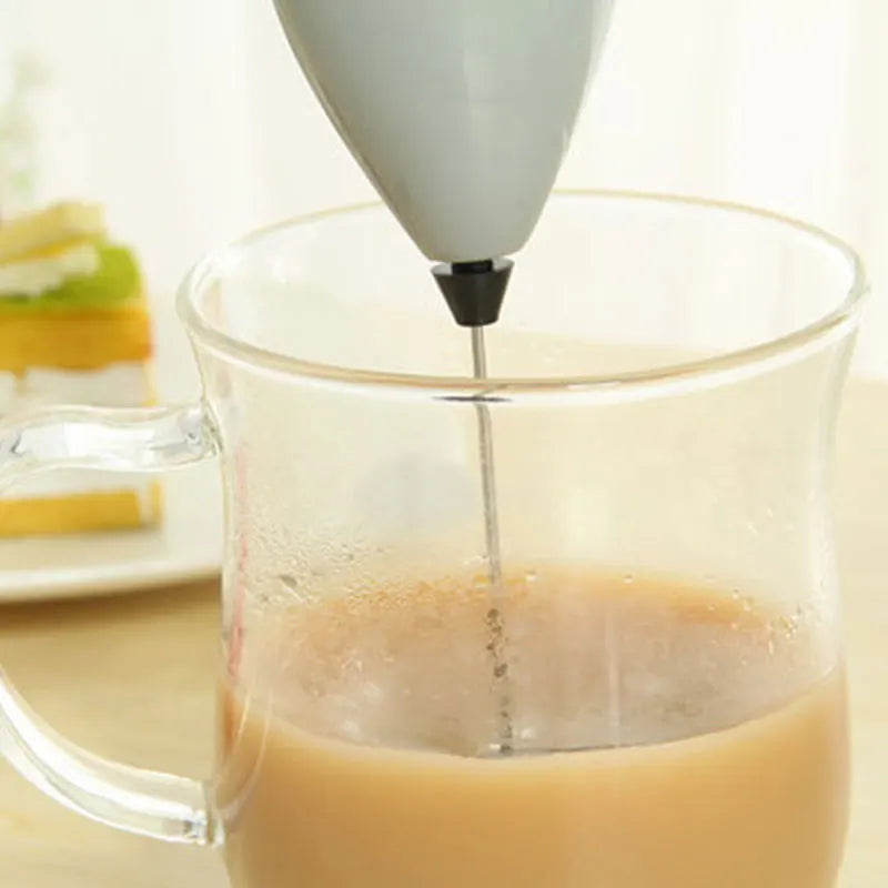 Veltora wireless milk frother and coffee whisk with electric blender and egg beater, compact mini frother for cappuccino and cooking.