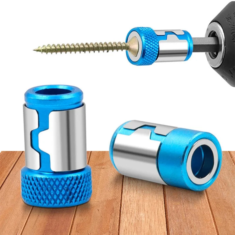 Veltora magnetic alloy screwdriver bit with magnetic ring, anti-corrosion design, suitable for drill use, shown with the magnetic ring attached.