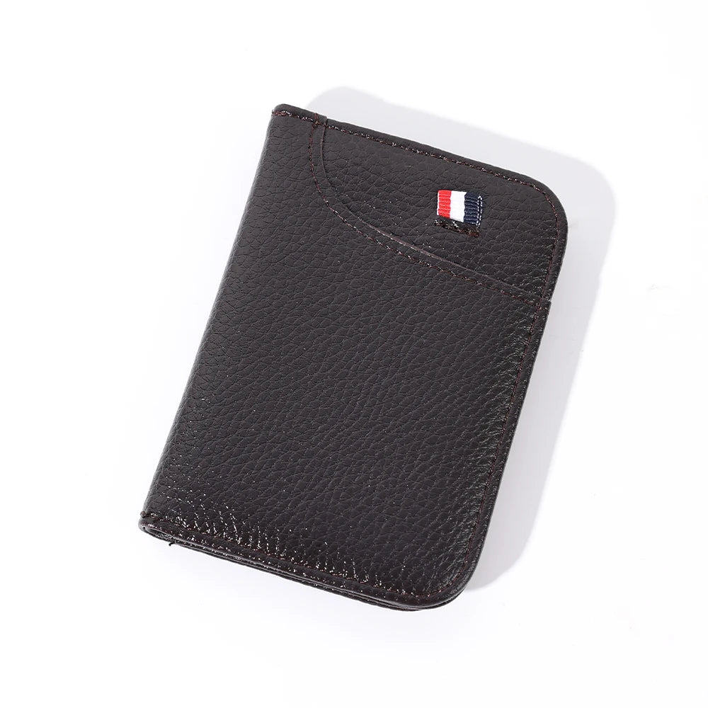Veltora portable slim PU leather men's credit card wallet with multiple card slots and compact design, soft and lightweight.