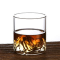 Veltora 5 oz 3D Guanshan whiskey glass set with transparent crystal cups for whiskey, cognac, cocktails, and ice wine.
