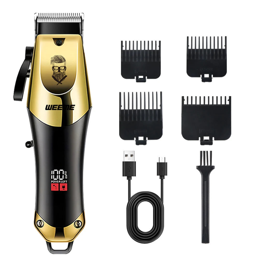 Veltora T9 Vintage men's electric hair clipper and beard trimmer with nose hair trimmer kit, rechargeable hair cutting machine.