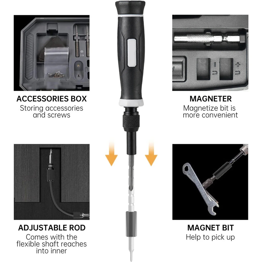 Veltora precision screwdriver set with T5 and T6 Torx bits, laptop repair tools, 152-in-1 professional computer screwdriver kit.