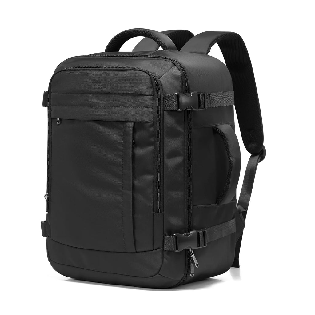 Veltora Ryanair cabin bag underseat backpack with laptop compartment, suitable for travel, school, and outdoor use, black and compact.
