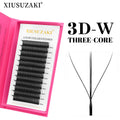 Veltora XIUSUZAKI W Shaped Bloom 2D-8D eyelash extensions with automatic flowering premade fans and YY individual lashes.