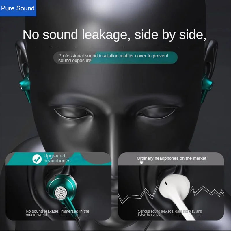 Veltora Type C and 3.5mm wired headphones with HD mic, stereo sound, volume control, for iPhone 15-17 and Samsung devices