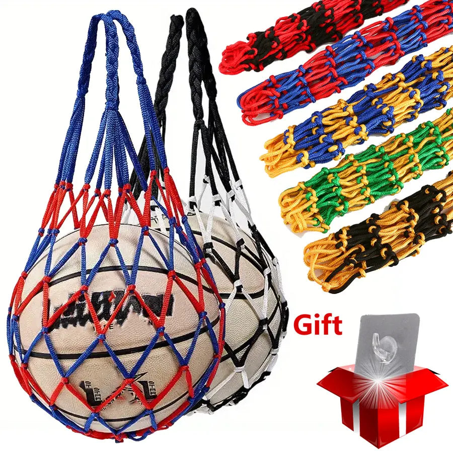 Veltora basketball net bag made of durable woven nylon, suitable for storing all kinds of basketballs and sports balls.