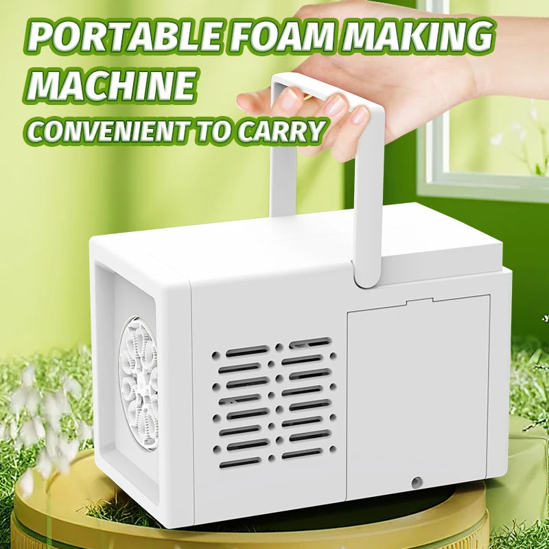 Veltora 10-hole fully automatic handheld electric bubble machine toy outdoors, no battery or bubble water included.