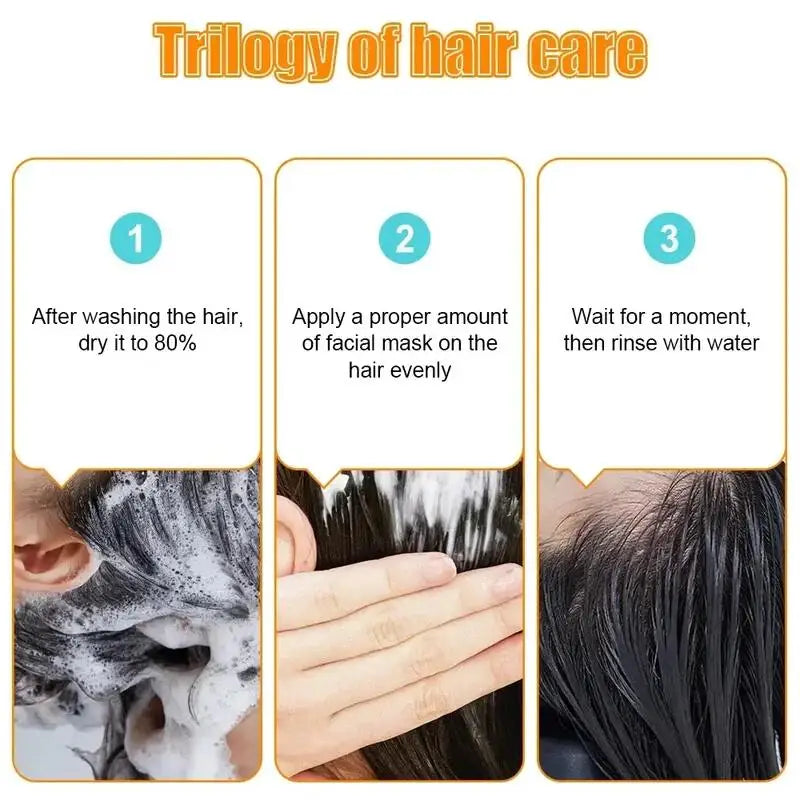 Veltora Magical Keratin Hair Mask for damaged, frizzy hair, providing 5 seconds repair, moisturizing, soft, smooth, shiny hair.