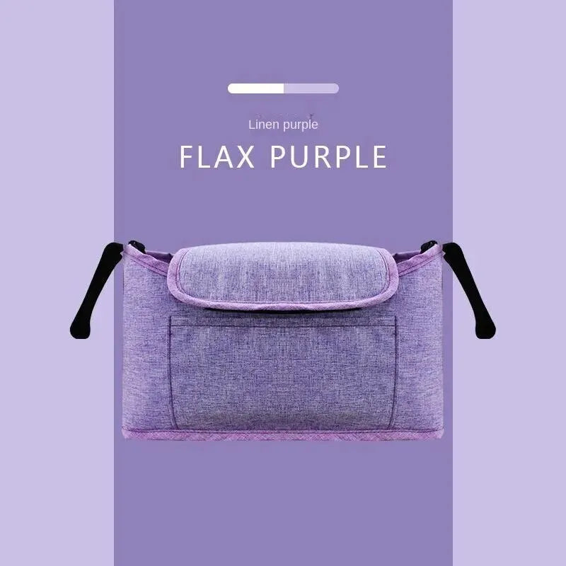Veltora stroller bag with large capacity diaper organizer, cup holder, feeding bottle pockets, hanging accessories for baby.