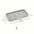 Veltora silicone kitchen sink faucet mat with soap dispenser and sponge drain pad for countertop sink splash protection