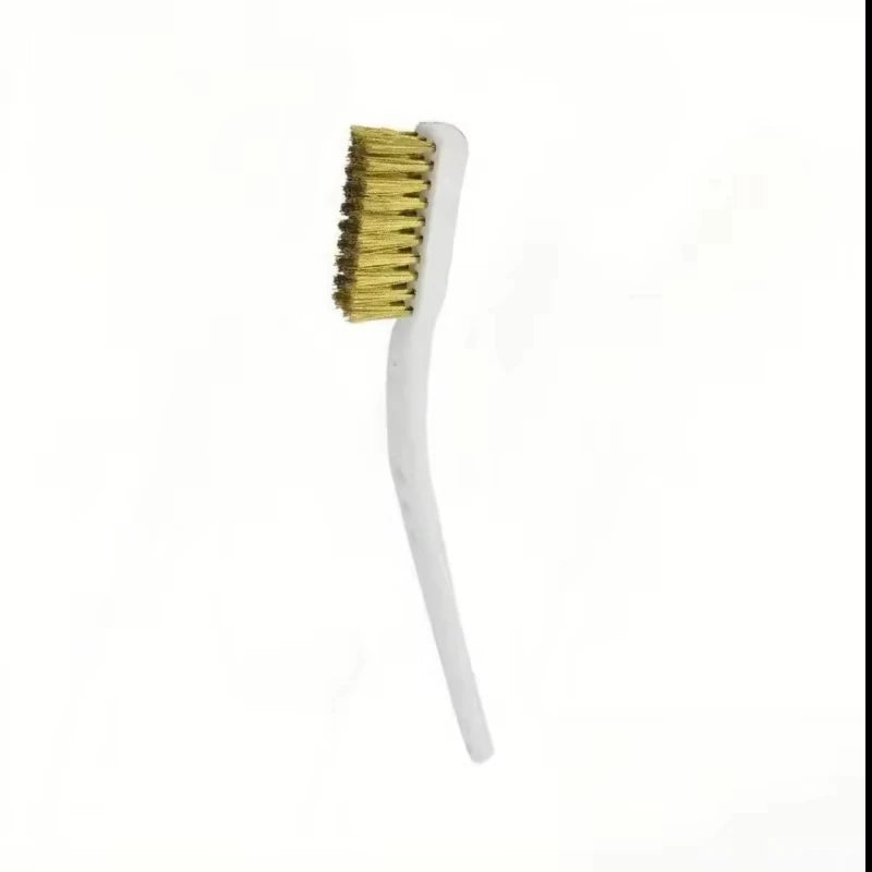 Mini copper plating brass wire brush set with 1, 3, or 5 pieces for paint, rust removal, and metal polishing by Veltora.