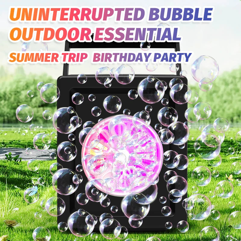 Veltora 10-hole fully automatic handheld bubble machine toy with outdoor design, no battery or bubble water included.