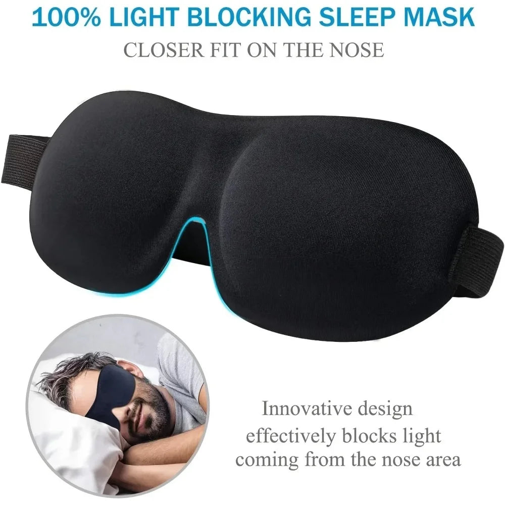 Veltora 3D sleep mask with soft memory foam eye cover, lightweight travel blindfold for comfortable sleeping and relaxation.