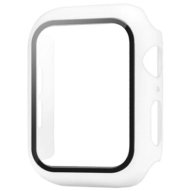 Veltora glass and cover for Apple Watch series 38mm to 45mm, screen protector and case for models 5, 6, 7, 8, 9, 10, SE.