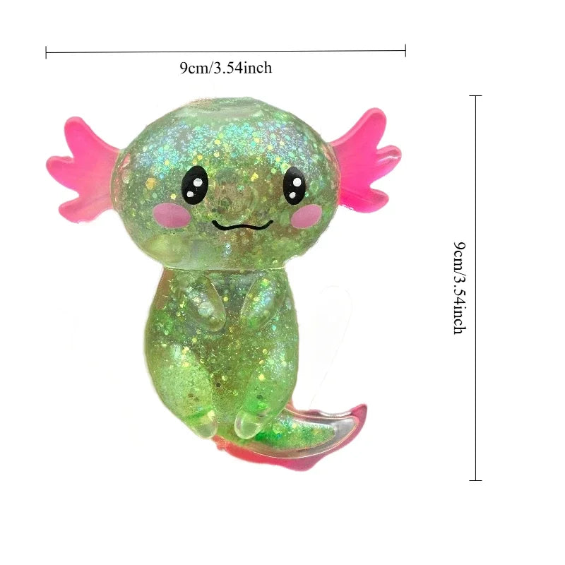 Colorful Veltora salamander maltose fidget toy, squishy stretchy axolotl for stress relief and fun, ideal as birthday gift or anti-anxiety toy.