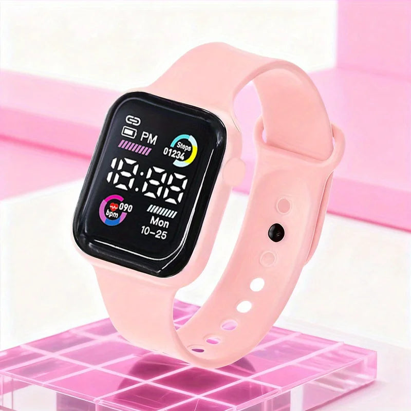 Veltora 6-piece fashion jewelry set includes electronic watch, necklace, earrings, and ring for teenagers boys and girls.