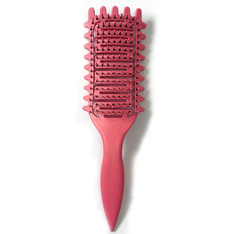 Veltora 3-in-1 curl defining styling brush with hollow design for detangling and shaping curly hair, ideal for barber styling tools.