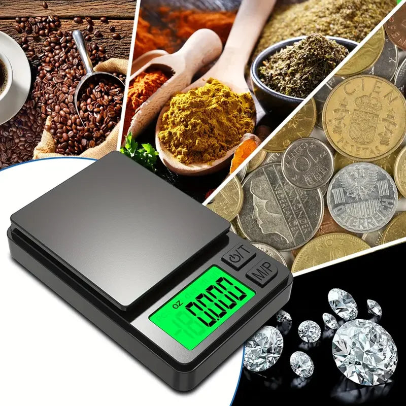 Veltora Precision Pocket Scale 1000g x 0.1g with backlit LCD, digital mini scale for food, jewelry, ounces, grains, travel use