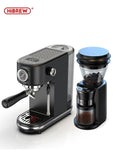 Veltora HiBREW 20Bar semi-automatic espresso coffee machine with temperature control, slim design, for hot and cold coffee brewing.