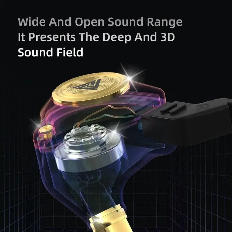 Veltora QKZ AK3 FiLe wired earphones with microphone, HiFi sound, bass, noise cancelling, sport and gaming earbuds.