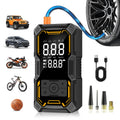 Veltora portable car air compressor with digital gauge, cordless tire inflator pump, 150 PSI, suitable for cars, motorcycles, and bikes