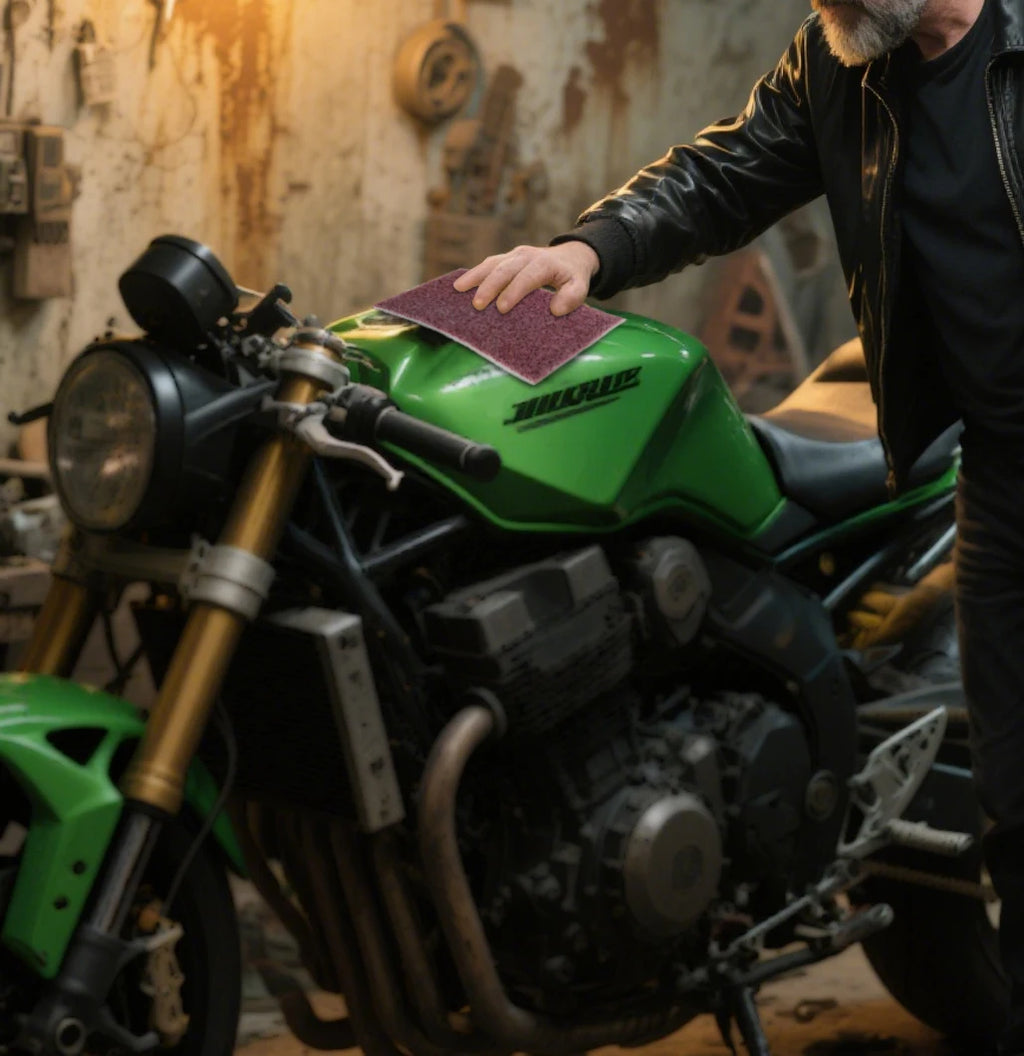 Veltora magical melamine sponge for motorcycle parts and kitchen cleaning, heavy-duty cleaning sponge with durable surface.