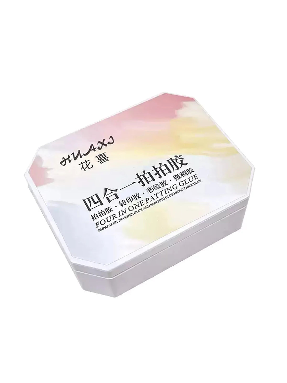 Veltora Four in One Patting Glue in nude color with four shades, used for gradient printing and powder application, shown in the image.
