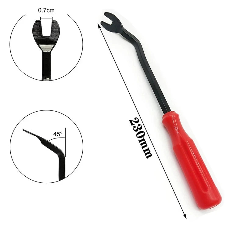 Veltora auto trim removal tool set for car door panels and radio audio installation, featuring pry tools and panel removal crowbars.