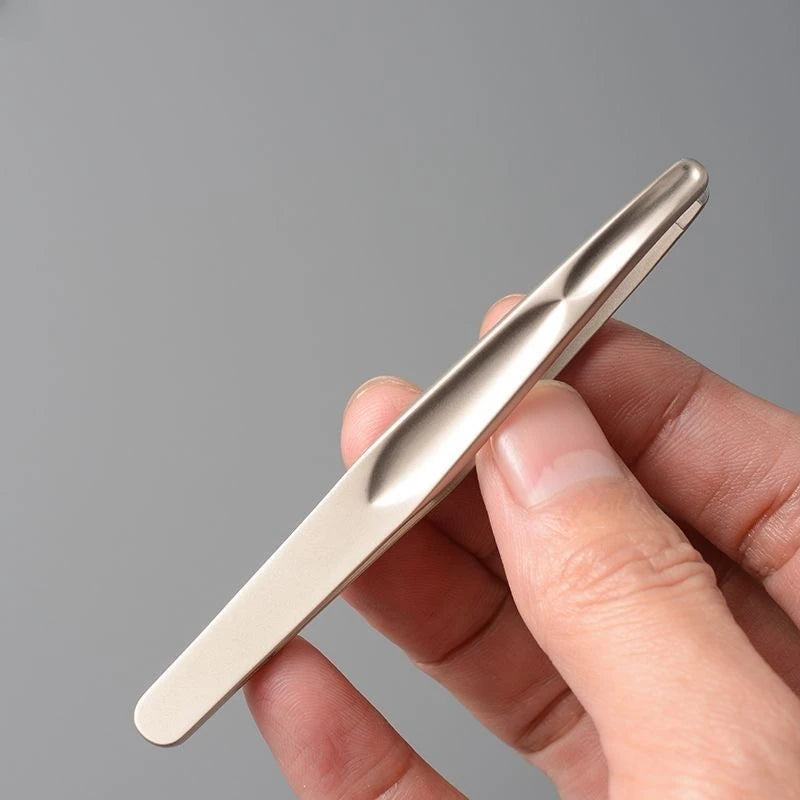Veltora stainless steel precision tweezers with round head for eyebrows, eyelashes, beard, and mustache grooming, seamless clamping design