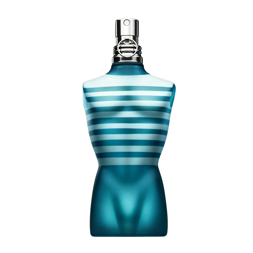 Jean Paul Gaultier Le Beau Le Parfum Intense men's perfume bottle with coconut wood, tonka bean, and sandalwood scent.