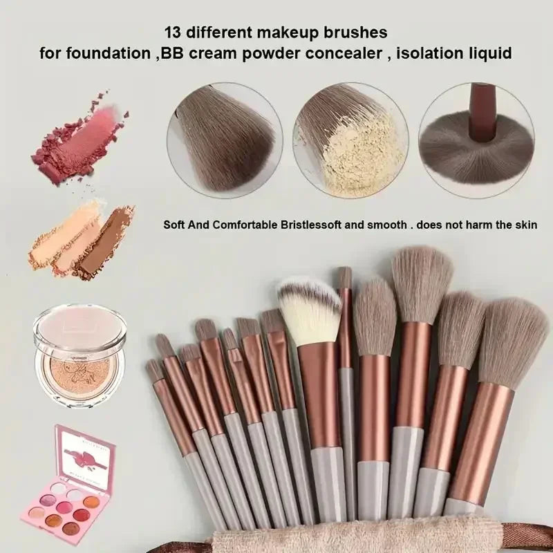 Veltora makeup brush set with soft fluffy brushes for foundation, powder, eyeshadow, and blending applications.