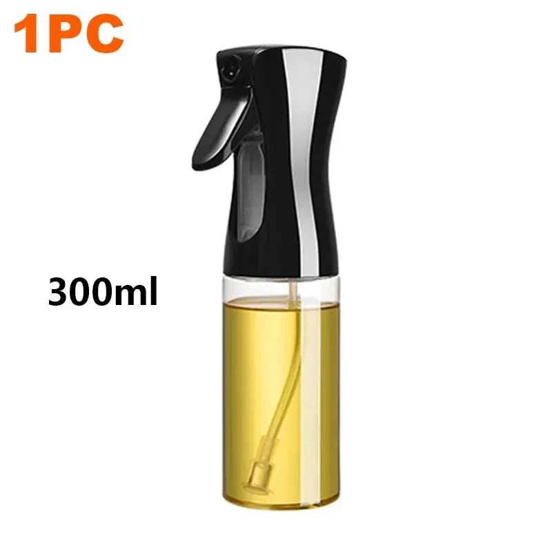 Veltora oil spray bottle with 200/300/500ml capacity, plastic BBQ olive oil sprayer and vinegar bottle with oil brush attachment