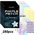 Veltora 1680 Pimple Patch set with 280 star-shaped multi-color acne concealer patches on a white background