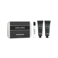 Mont Blanc Explorer 3-piece set by Veltora including fragrance bottles and packaging, elegant and stylish for men.