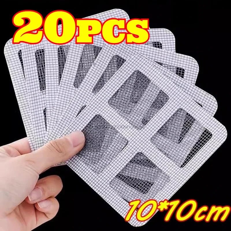 Set of 5-20 Veltora disposable floor drain stickers and shower drain hair catchers with mesh filters for sink and bathtub drainage.