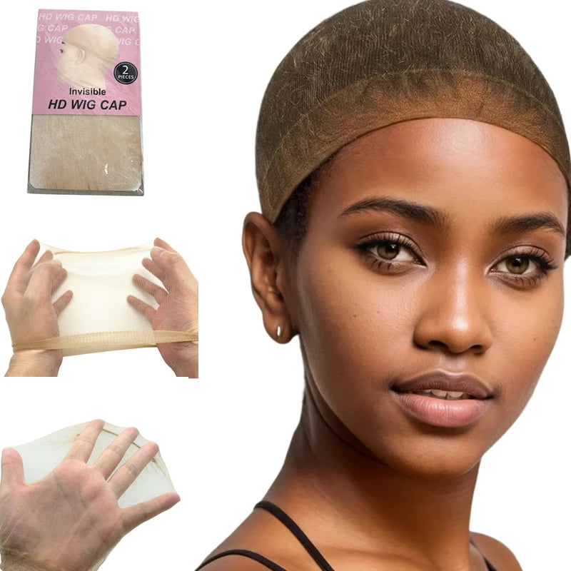Veltora ultra-thin HD sheer wig caps for women, including 2, 10, or 24 pieces, transparent, invisible, lace front wig accessories
