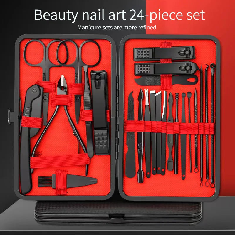 Veltora nail clipper set with manicure, pedicure, ear, and peeling knives for convenient beauty grooming tools.