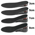 Veltora height increase insoles with air cushion support, adjustable lifts from 3 to 9cm for men and women, shoe inserts.