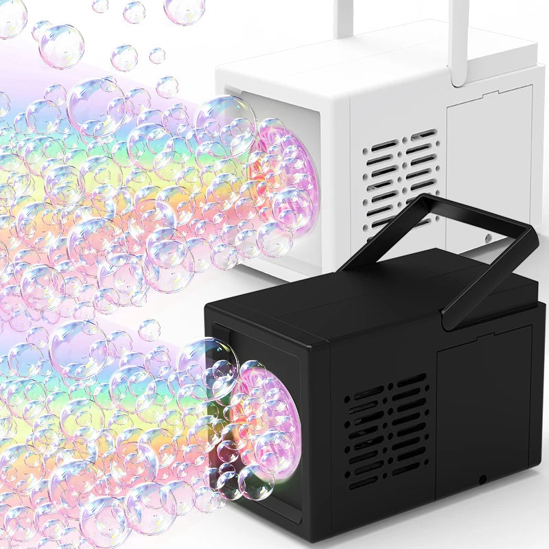 Veltora 10-hole fully automatic handheld electric bubble machine toy for outdoor birthday parties, no battery or bubble water included.