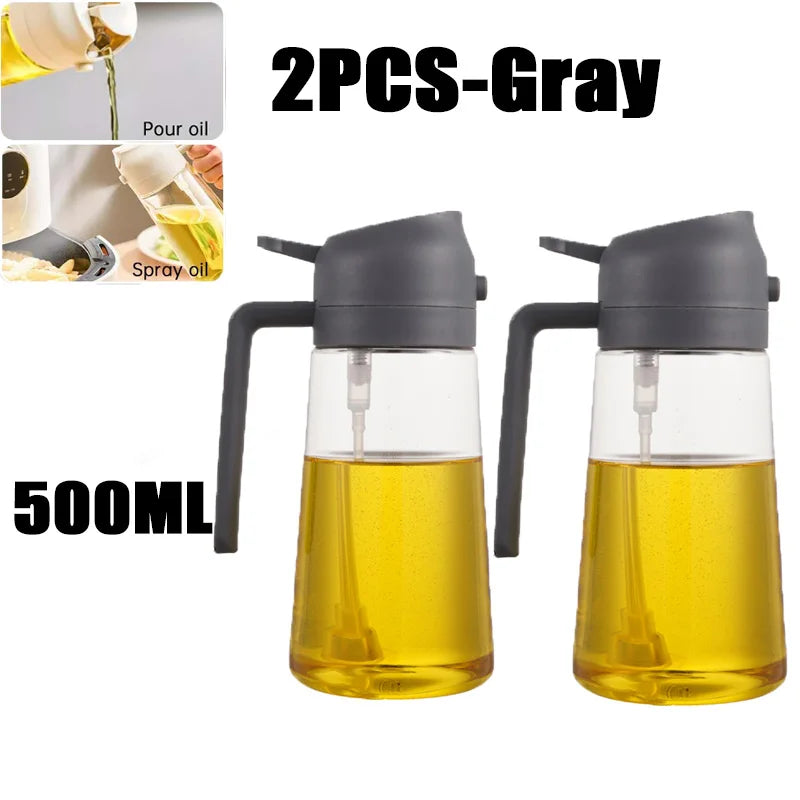 Veltora 200ml oil spray bottle for BBQ and baking, plastic olive oil sprayer with spray nozzle and oil brush attachment