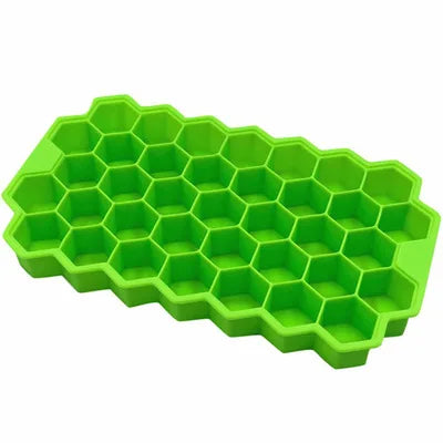 Veltora honeycomb 37 lattice cube tray maker for DIY ice cubes, without lid, made of durable silicone material