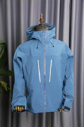 Veltora ARC SV embroidery bird logo three-layer waterproof windbreaker jacket for men and women, ideal for outdoor hiking and skiing.