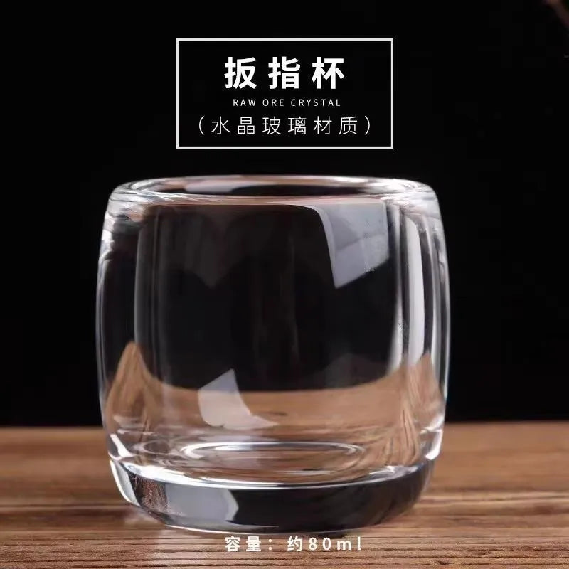 Veltora crystal glass high-grade health tea cup, 100ml, with thickened design, transparent and elegant for tea drinking.
