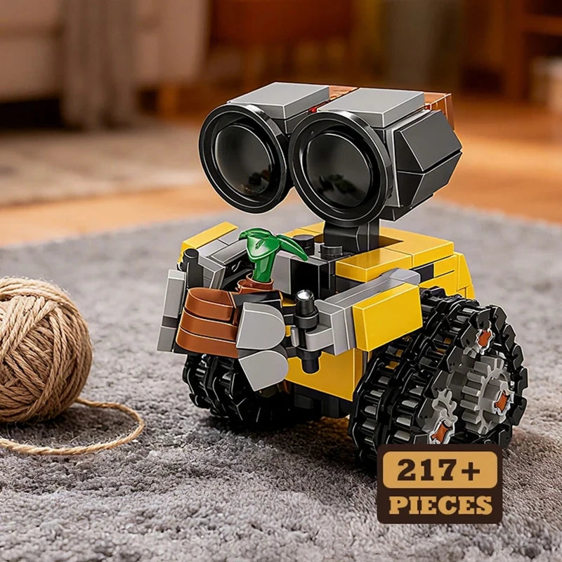 Veltora Classic Movie Wall-E mini robot building blocks kit with over 200 pieces, creative DIY toy for kids and adults