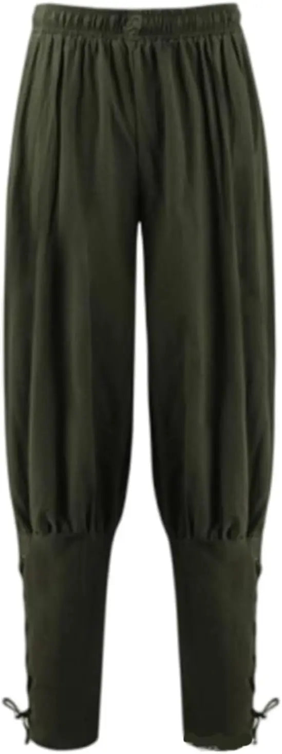 Veltora men's and women's ankle-banded medieval Viking pirate cosplay pants with Renaissance style for adults.