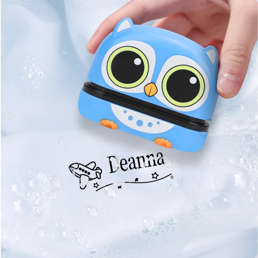Veltora custom children's travel stamp set with waterproof ink, personalized name seal, suitable for school and kindergarten activities.