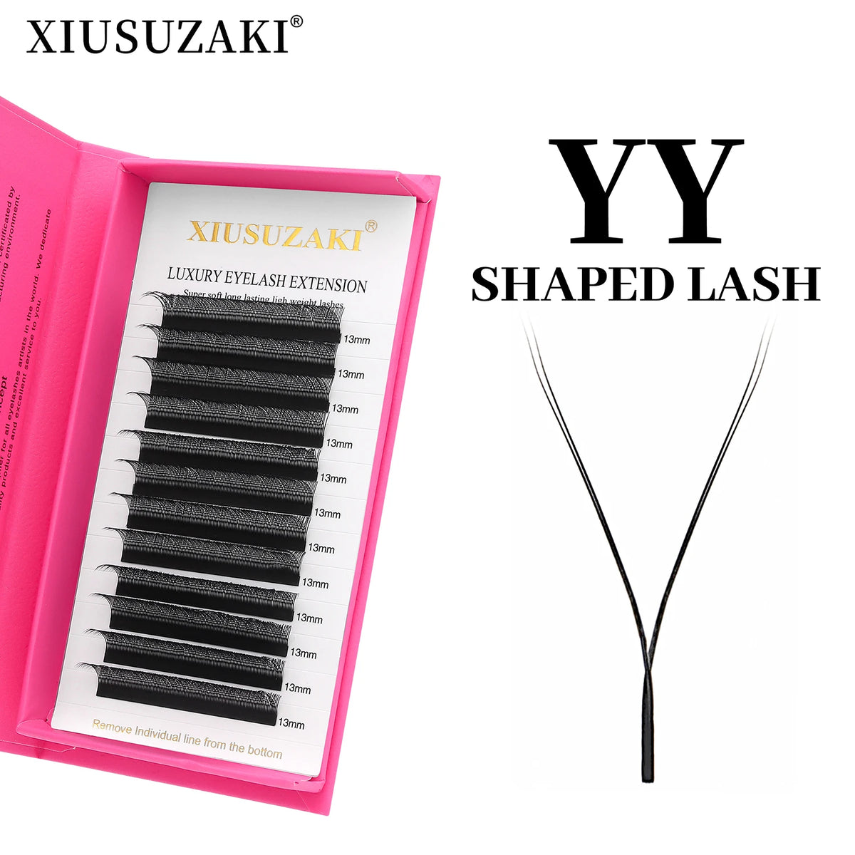 Veltora XIUSUZAKI W Shaped Bloom 2D-8D eyelash extensions with premade fan design, showcasing natural, voluminous eyelash fans.