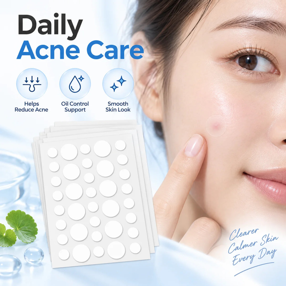 Veltora acne veneer lump stickers for pore cleansing, oil removal, and skin repair, shown on a clean face in the image.